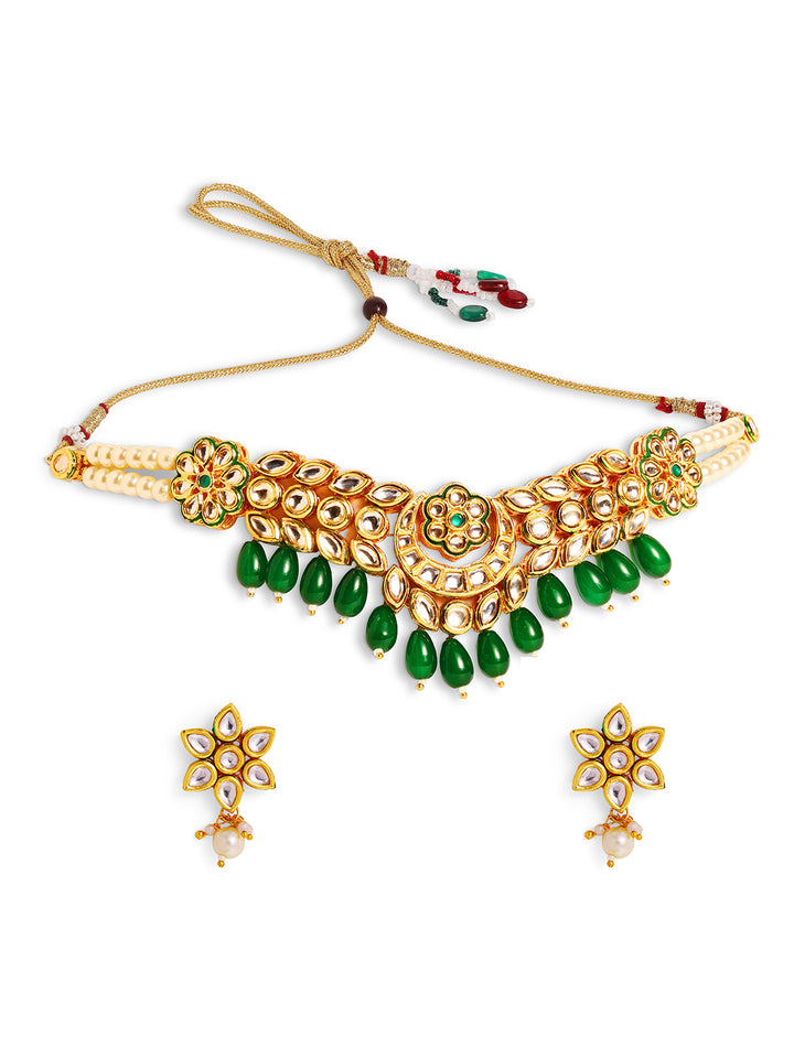 Priyaasi Gold Plated Kundan Jewellery Set