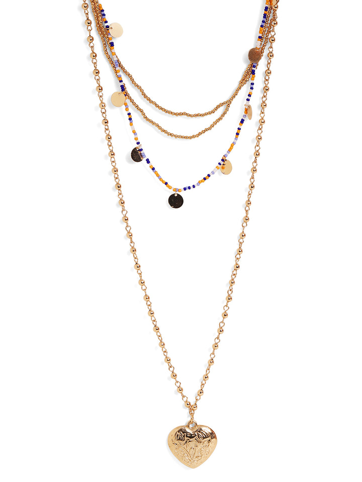 Priyaasi multi colored multi-Layered necklace