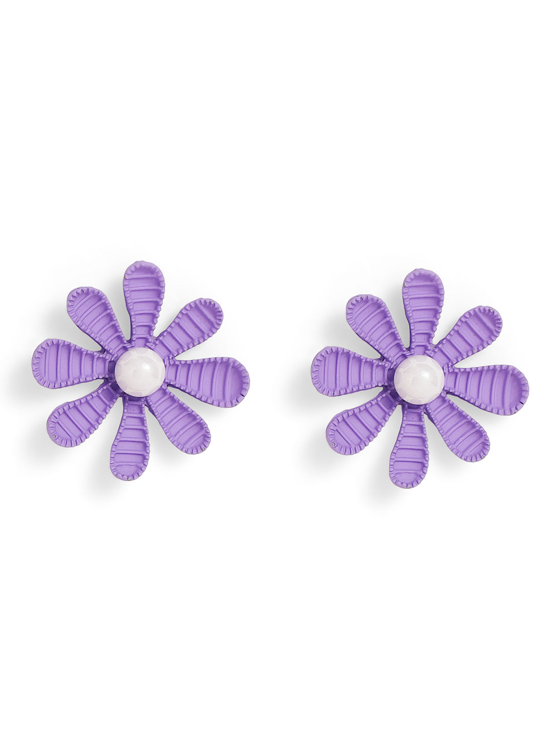 Priyaasi Blue Floral Stud Earrings