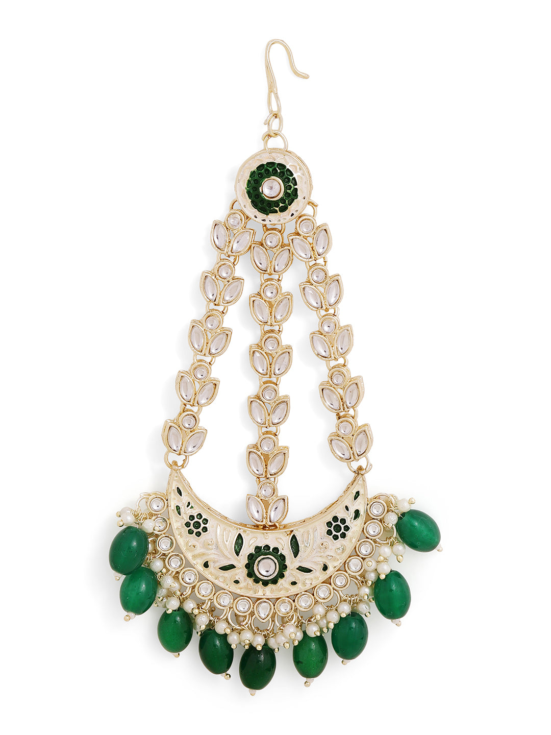 Priyaasi Gold Plated Kundan Chandbali Passa