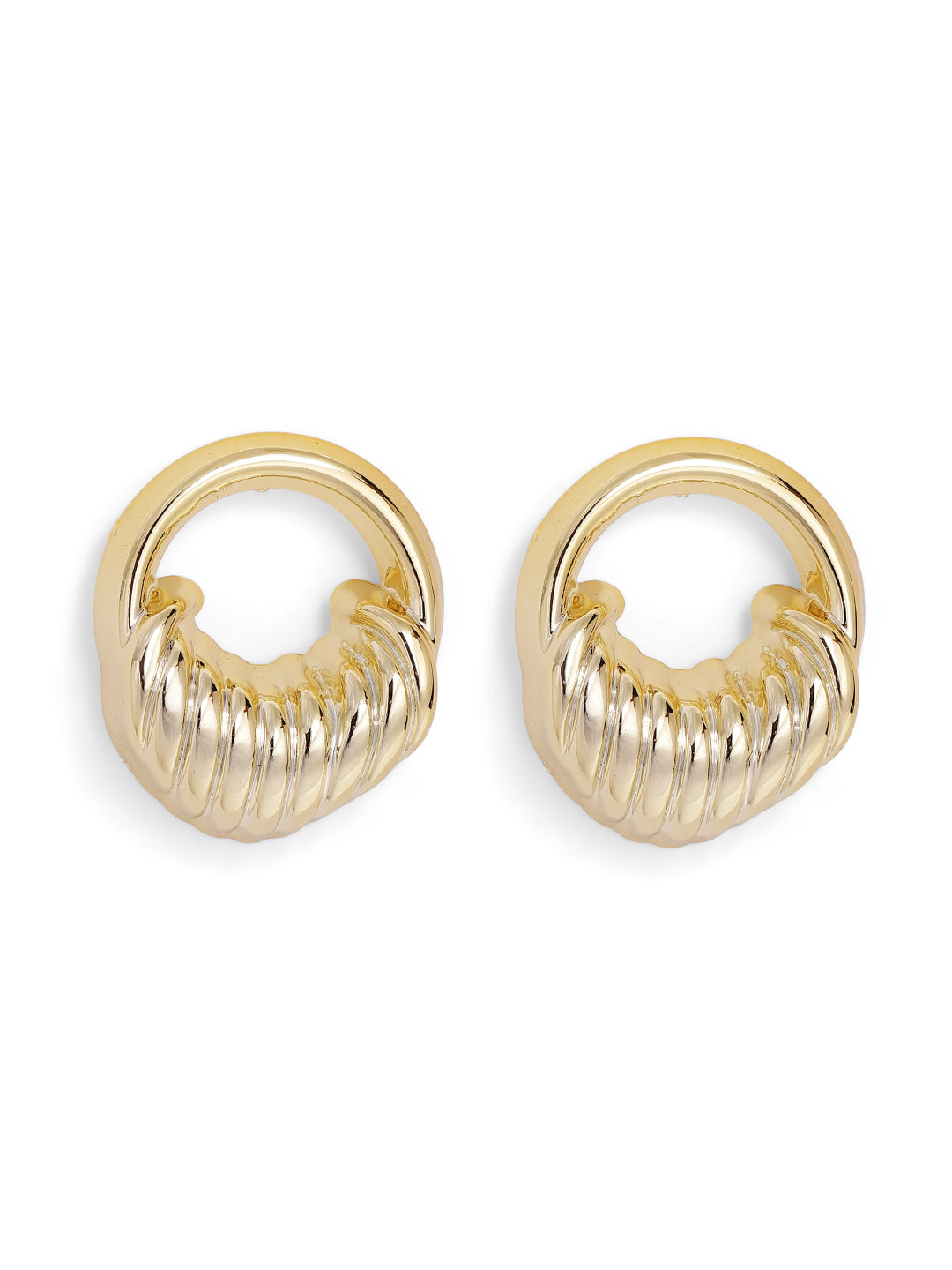 Priyaasi Gold Plated Brass Solid Stud Earrings