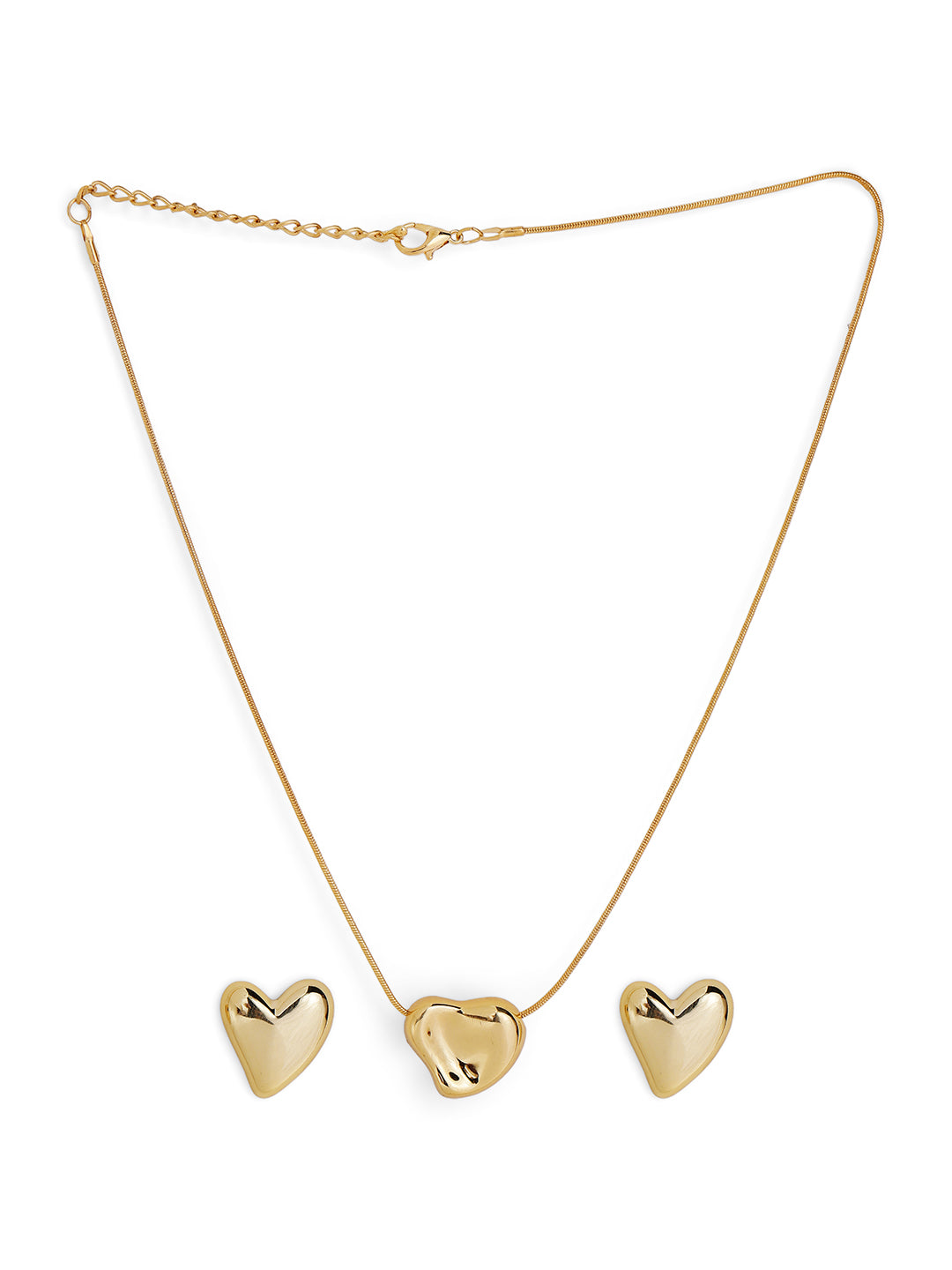 Priyaasi Gold Plated Heart-Shaped Necklace
