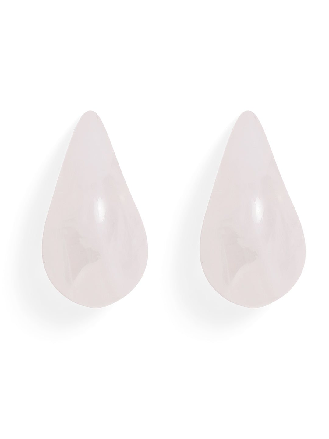 Priyaasi White Water Droplet Stud Earrings