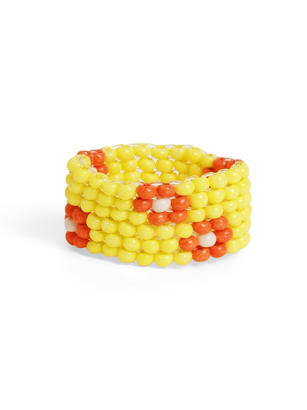 Priyaasi Yellow Beaded Ring
