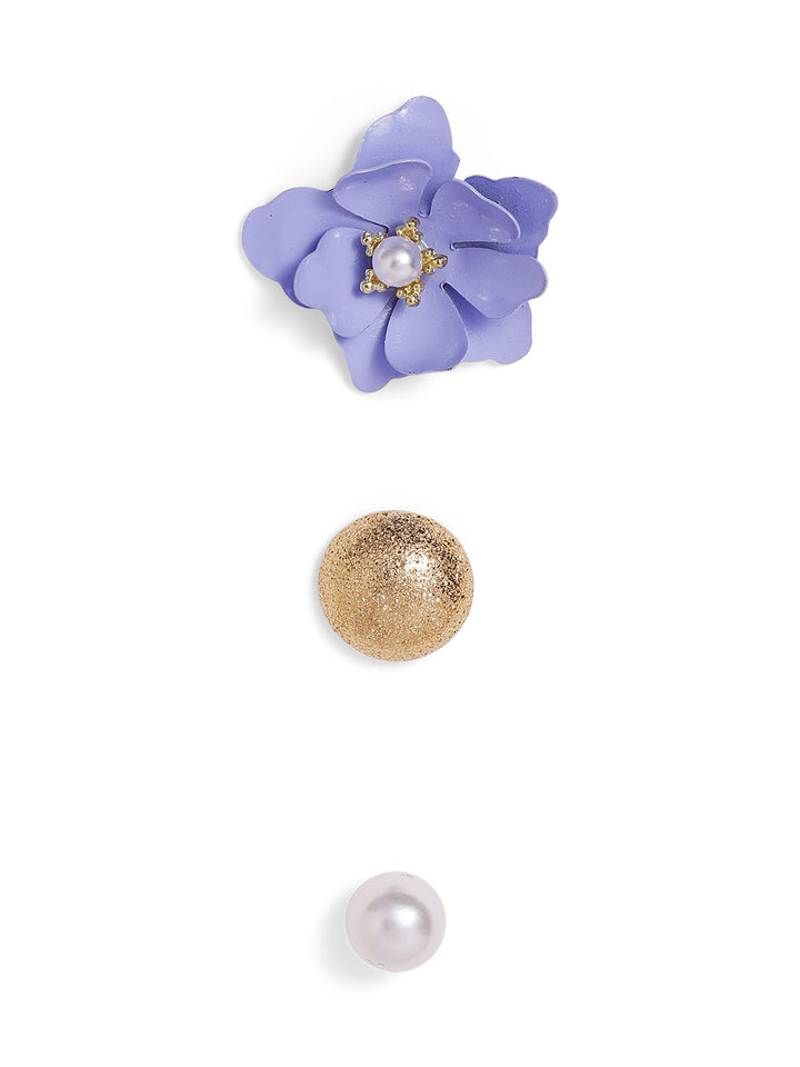 Priyaasi Gold Plated Brass Solid Stud Earrings