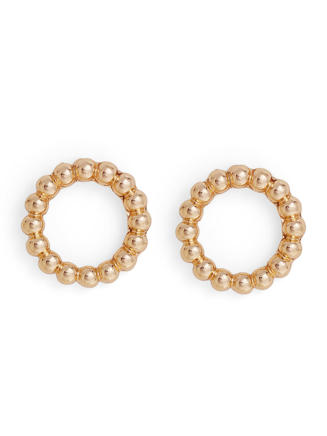 Priyaasi Gold Plated Brass-solid Stud Earrings
