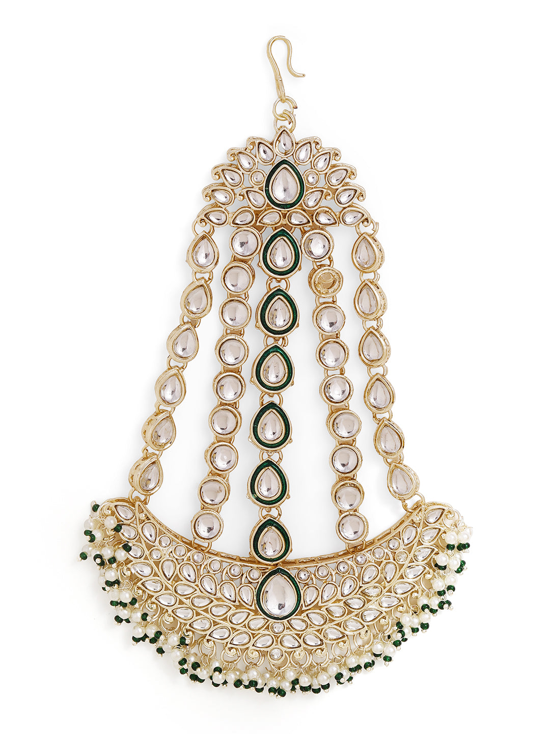 Priyaasi Gold Plated Kundan Chandbali Passa