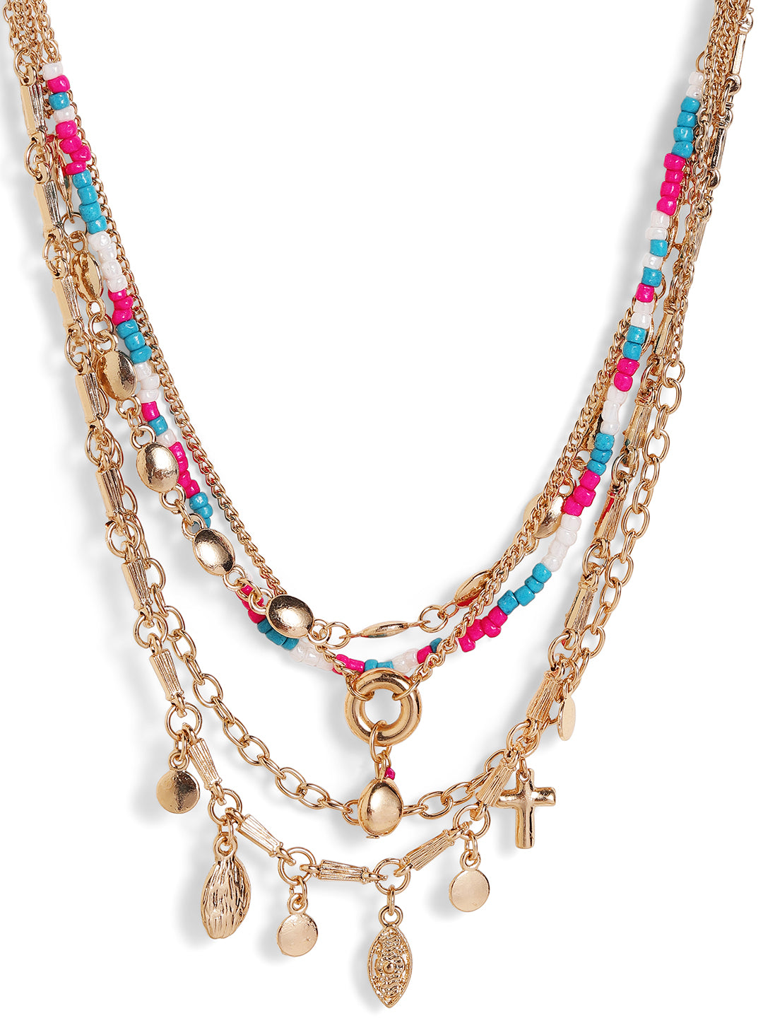 Priyaasi multi colored multi-Layered necklace