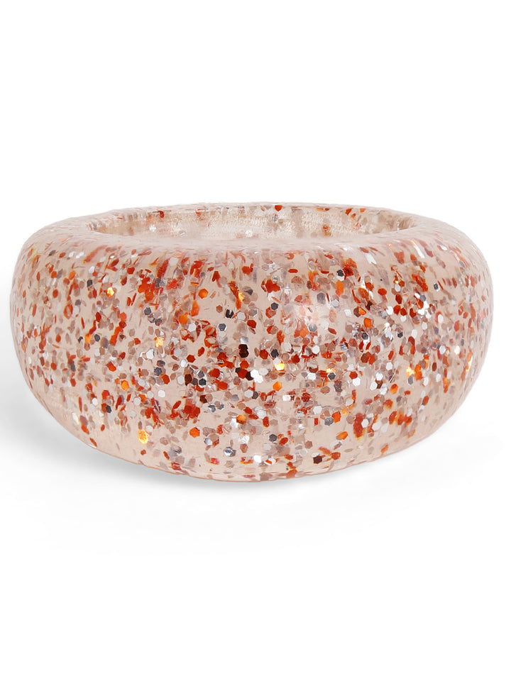 Priyaasi Gold Plated Pink Brass-solid Ring