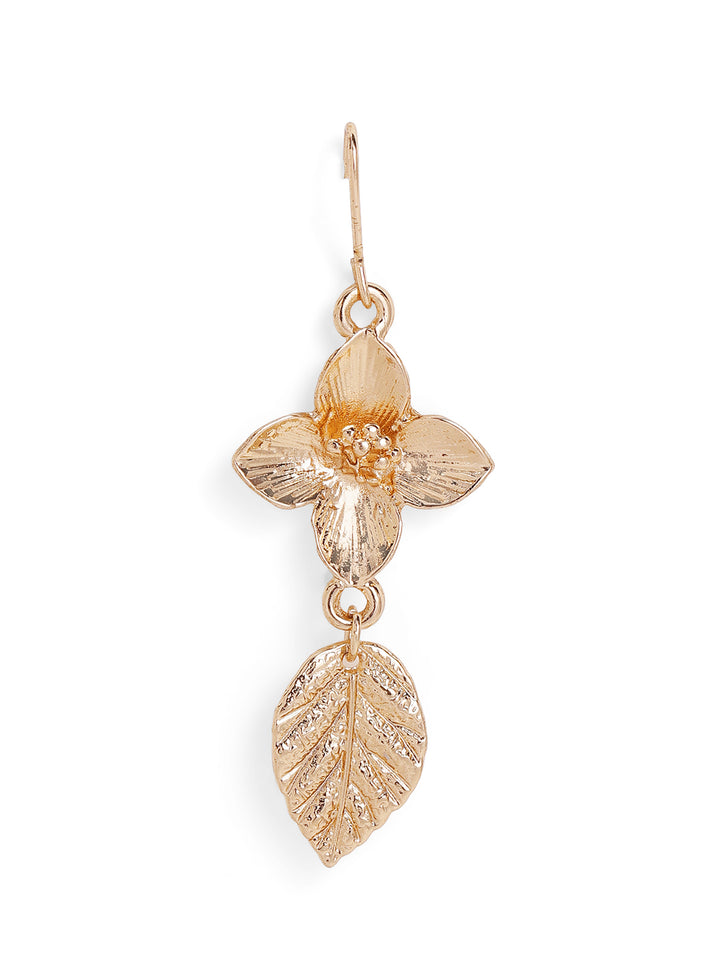 Priyaasi Gold Plated Brass-solid Drop Earrings
