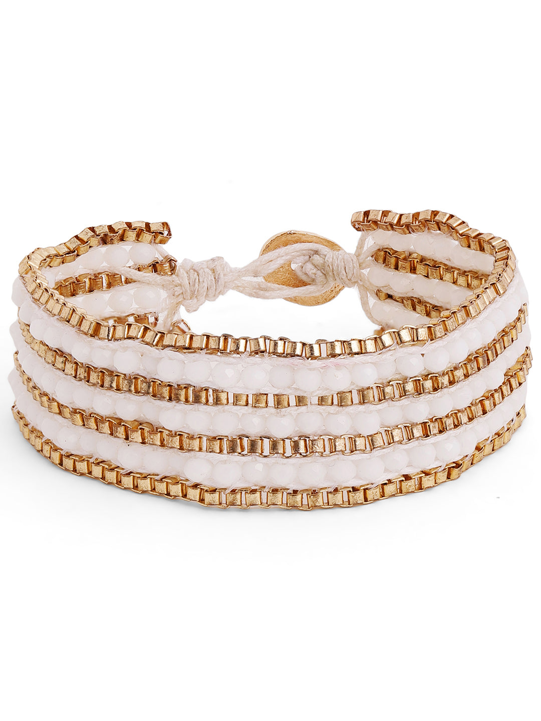 Priyaasi White Beaded Bracelet