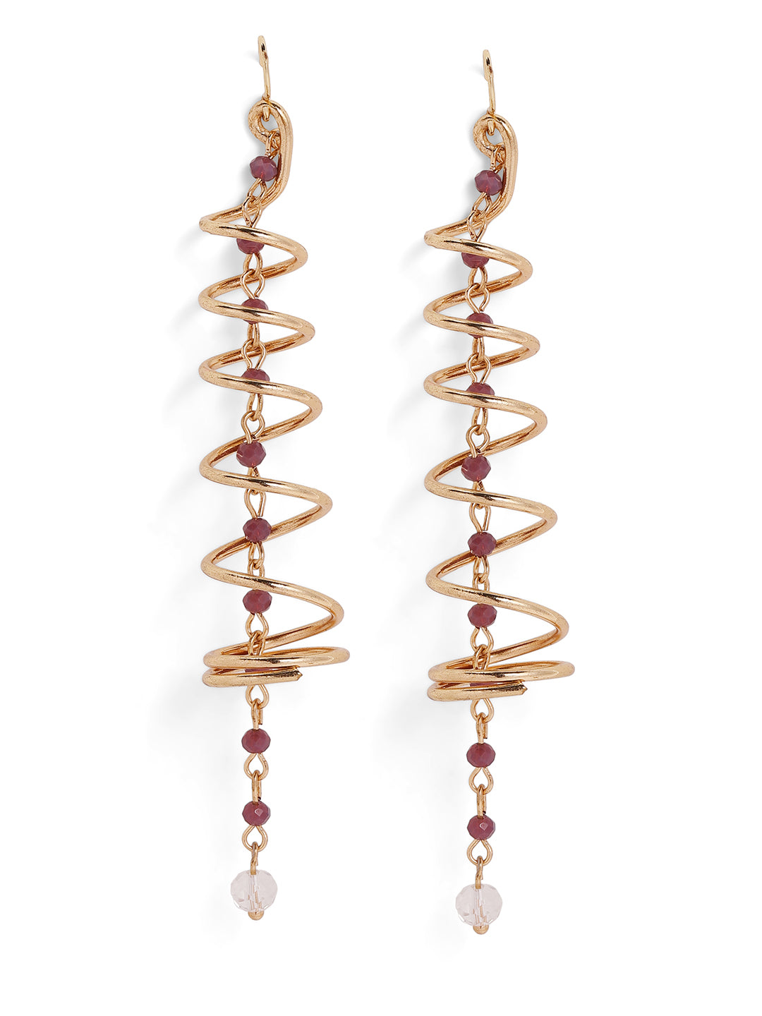 Priyaasi Gold Plated Brass-solid Dangle Earrings