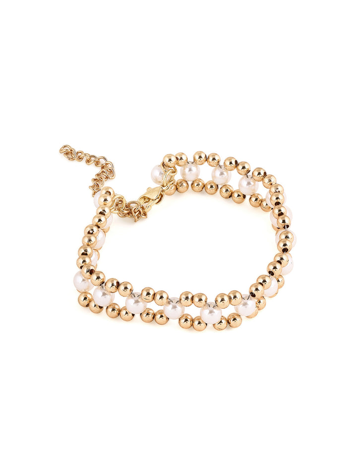 Priyaasi Gold Plated Pearl Bracelet