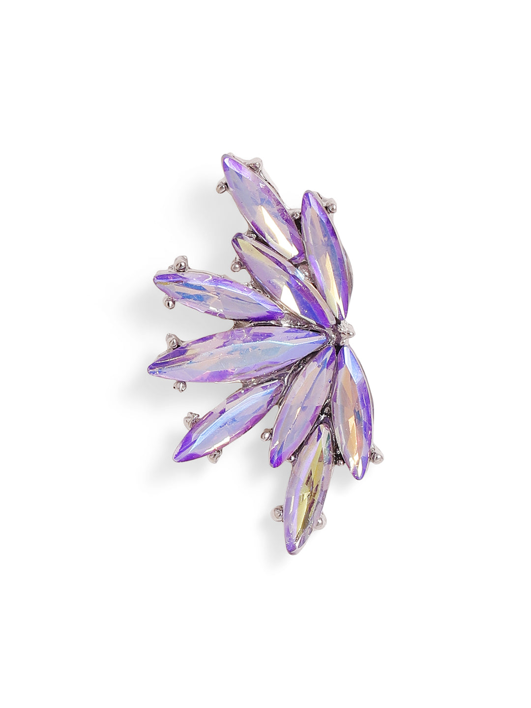 Priyaasi Silver Crystal Stud Earrings