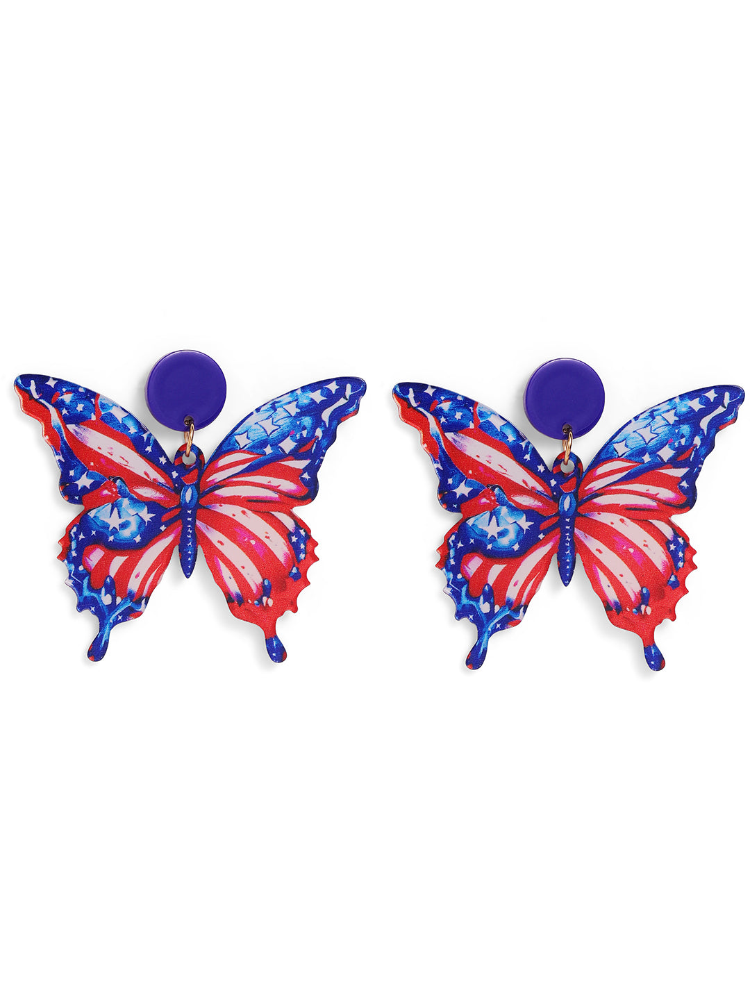 Priyaasi Blue Butterfly Drop Earrings