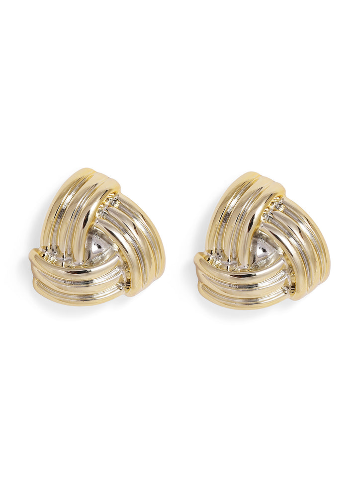 Priyaasi Gold Plated Brass Solid Stud Earrings