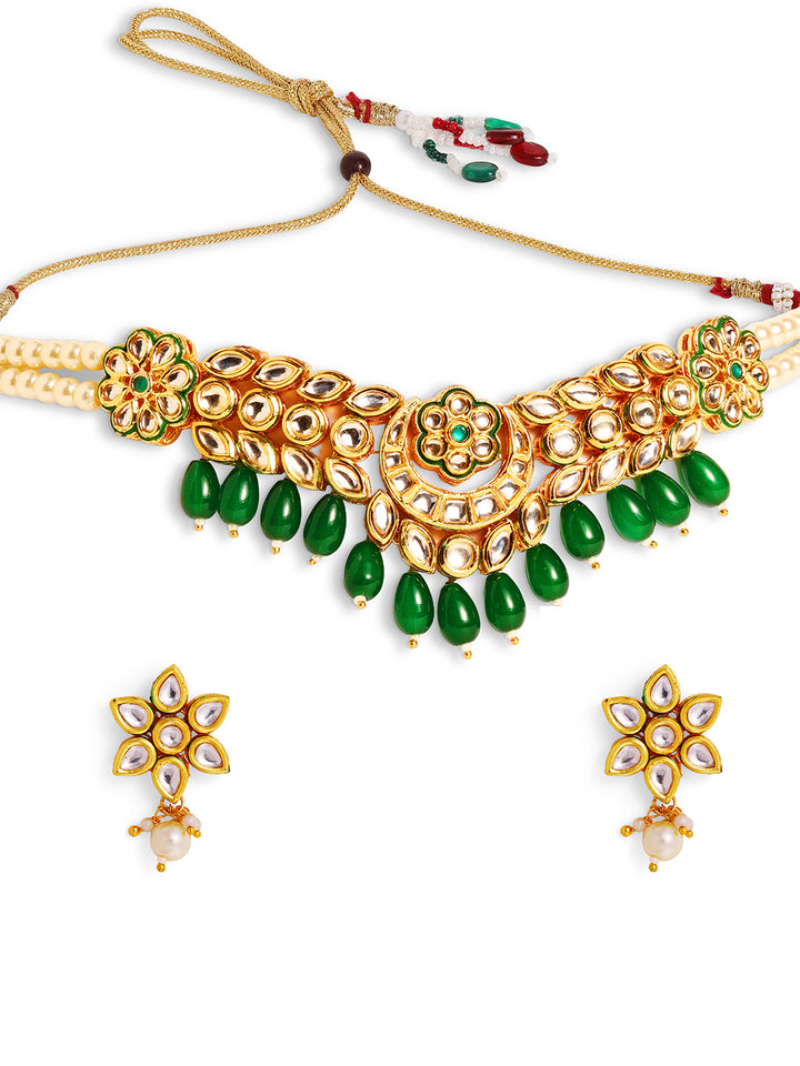 Priyaasi Gold Plated Kundan Jewellery Set