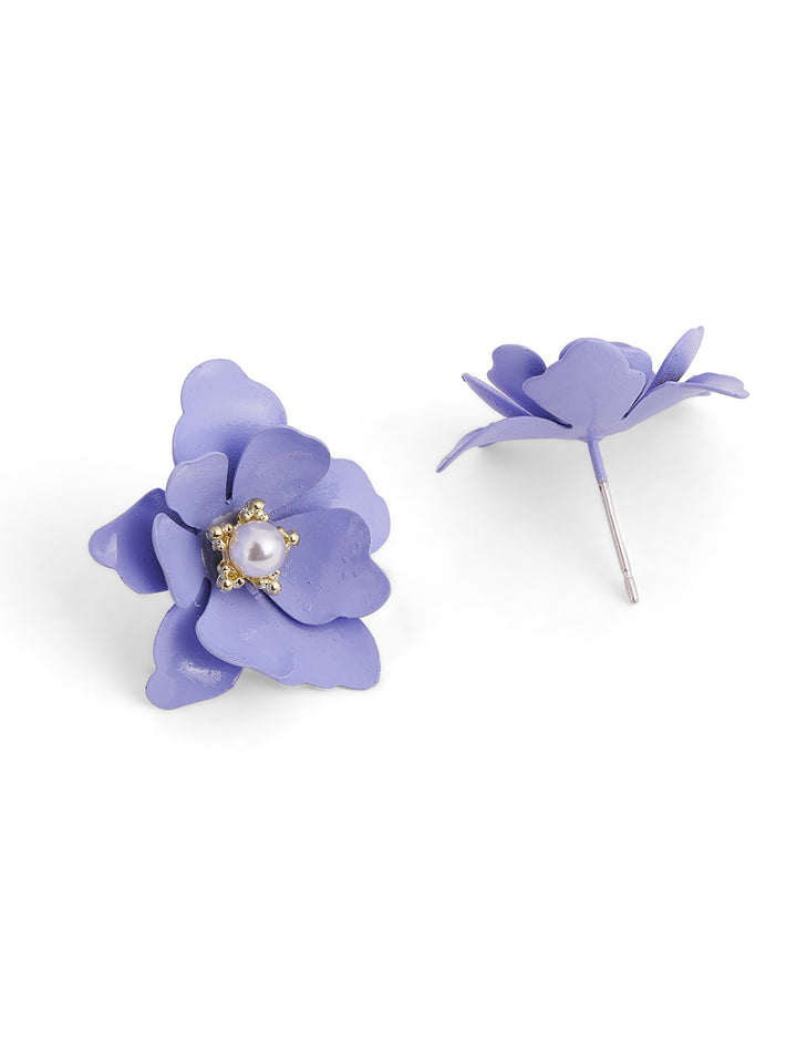 Priyaasi Gold Plated Brass Solid Stud Earrings