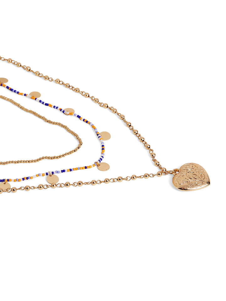 Priyaasi multi colored multi-Layered necklace