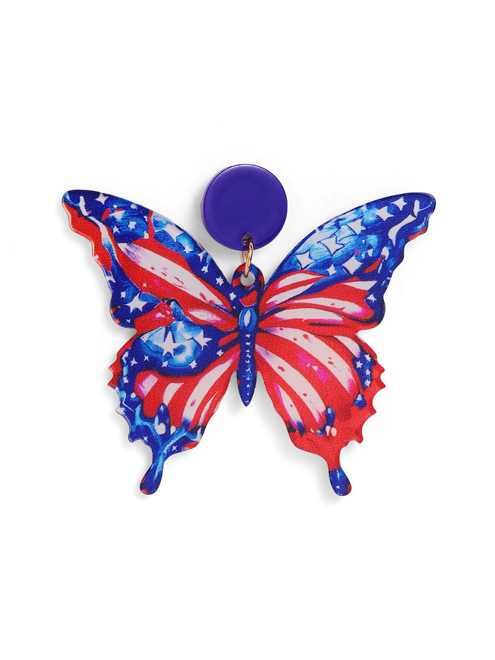 Priyaasi Blue Butterfly Drop Earrings