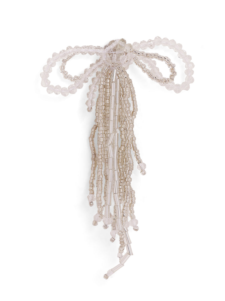 Priyaasi Silver Plated Beaded Drop Earrings