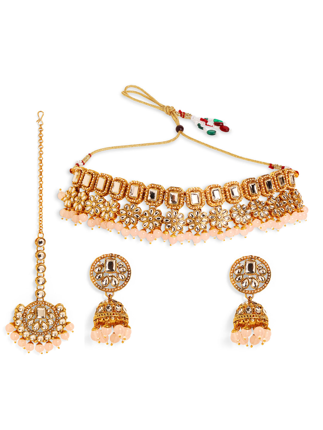 Priyaasi Gold Plated Kundan Jewellery Set