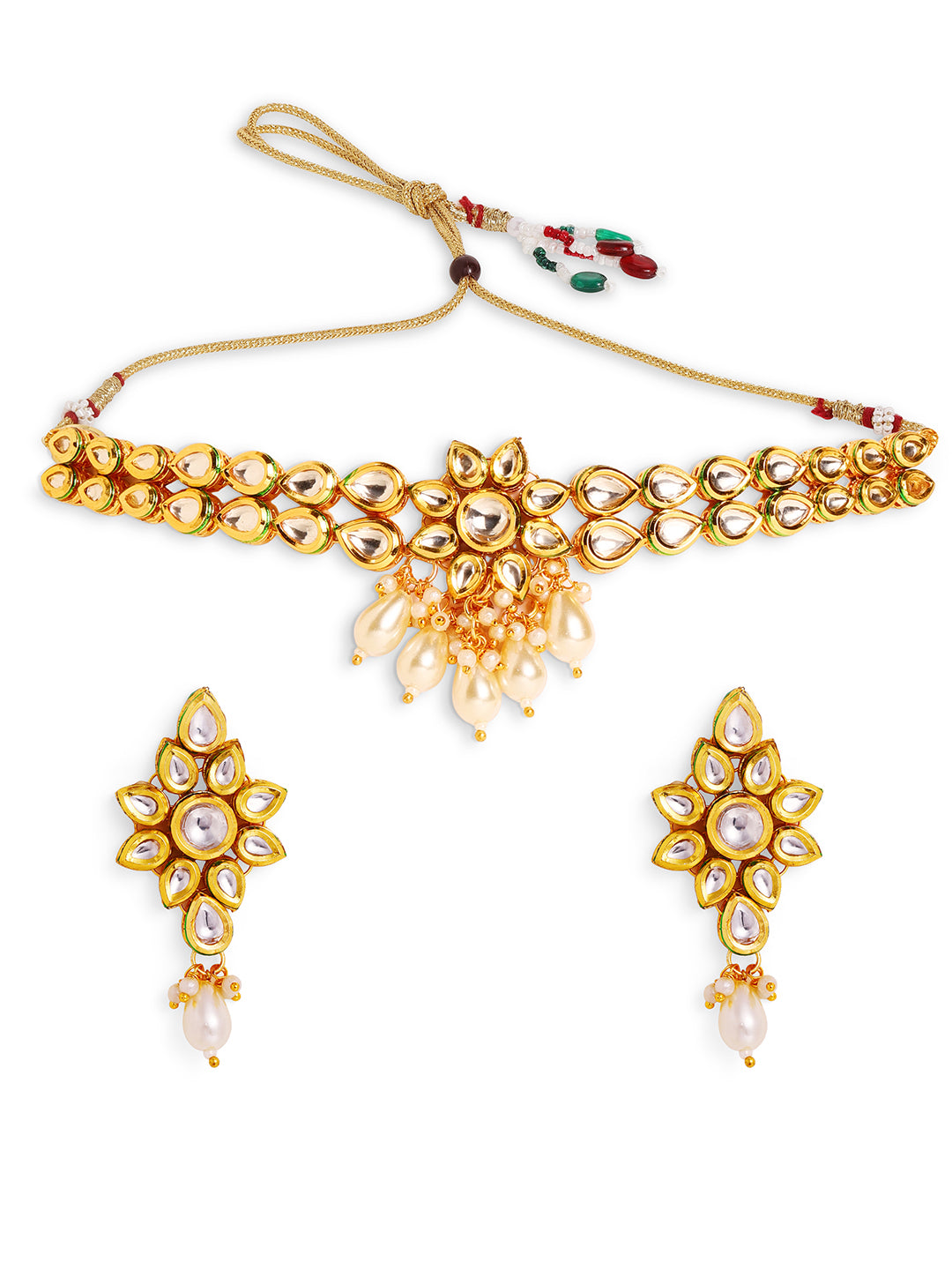 Priyaasi Gold Plated Kundan Jewellery Set