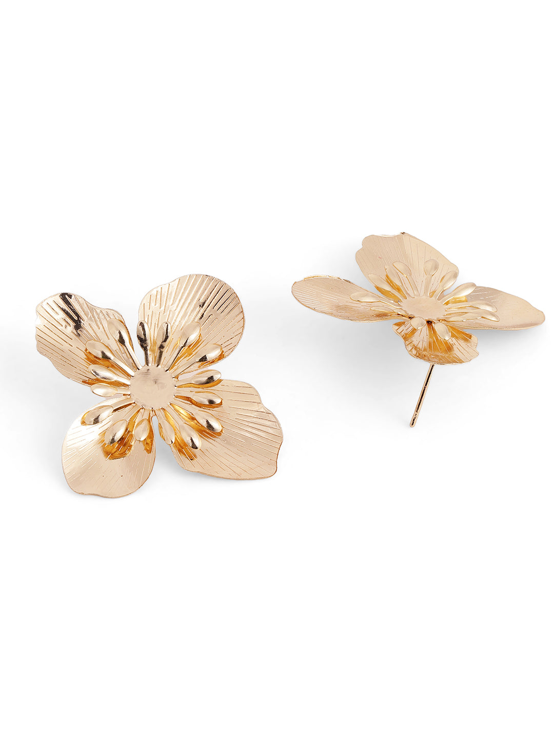 Priyaasi Gold Plated Brass Solid Stud Earrings