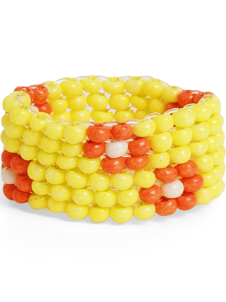 Priyaasi Yellow Beaded Ring