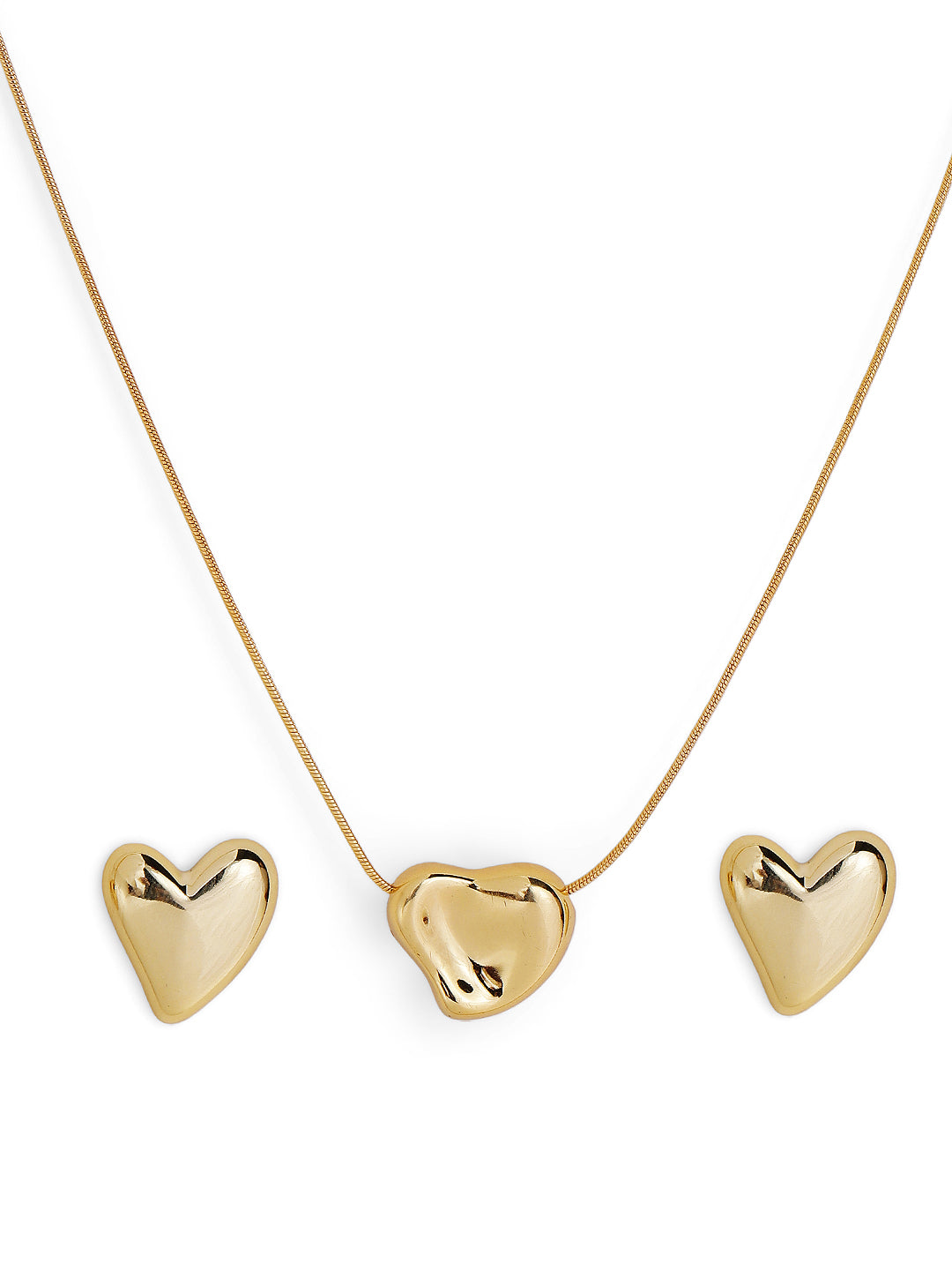 Priyaasi Gold Plated Heart-Shaped Necklace