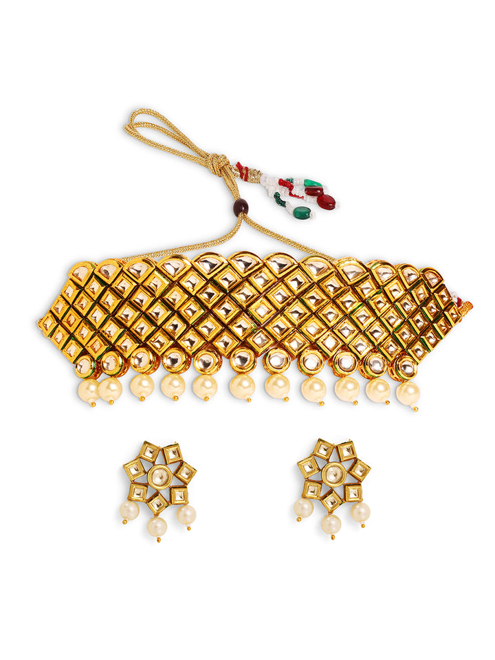Priyaasi Gold Plated Kundan Jewellery Set