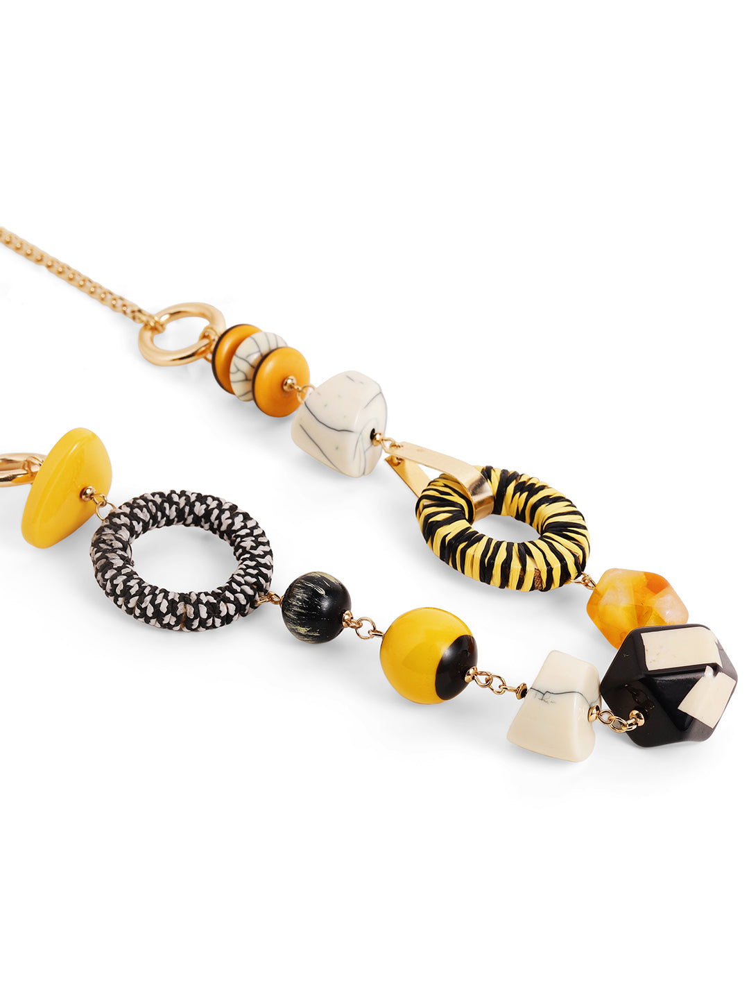 Priyaasi Gold Plated Multi-color Beaded Necklace