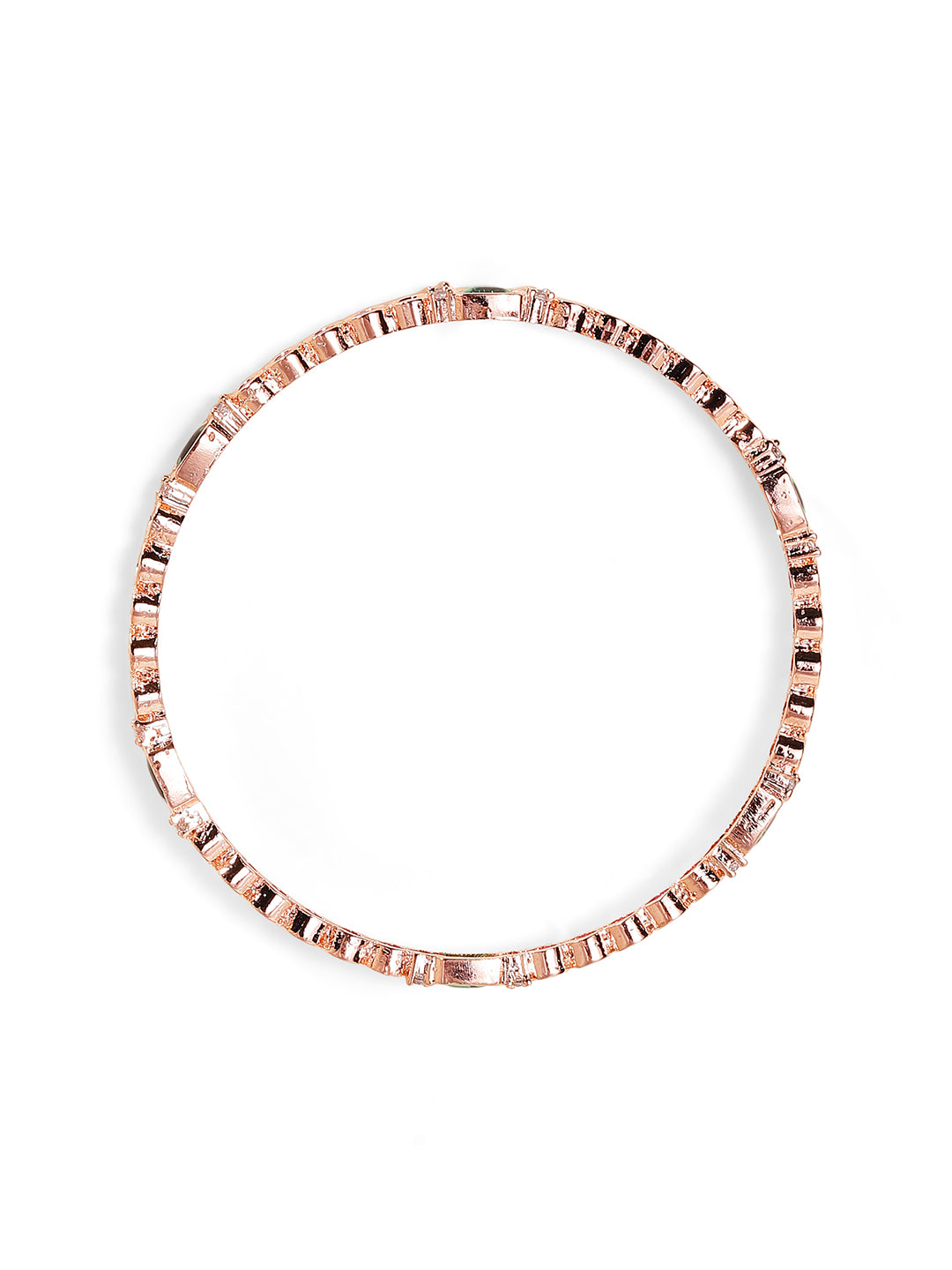 Priyaasi Gold Plated Multi-Color Ruby-Emarld American Diamond Bangles