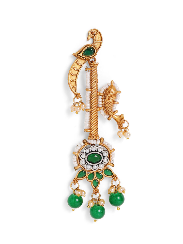 Priyaasi Gold Plated Kundan Dangle Earrings