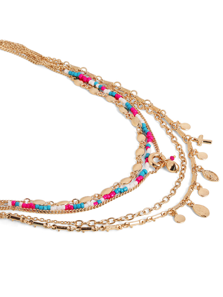 Priyaasi multi colored multi-Layered necklace