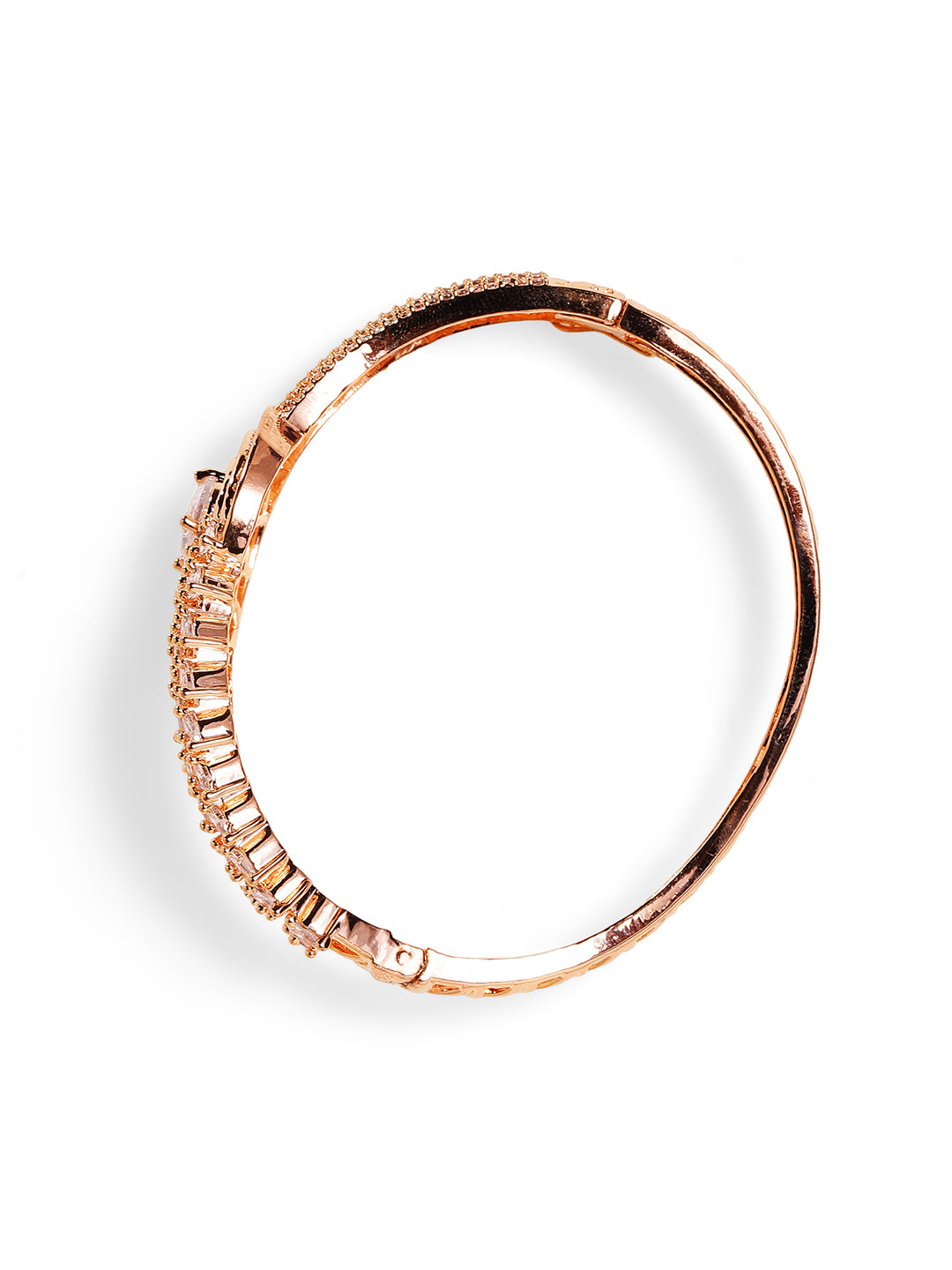 Priyaasi Rose Gold Plated American Diamond Crystal Bracelet