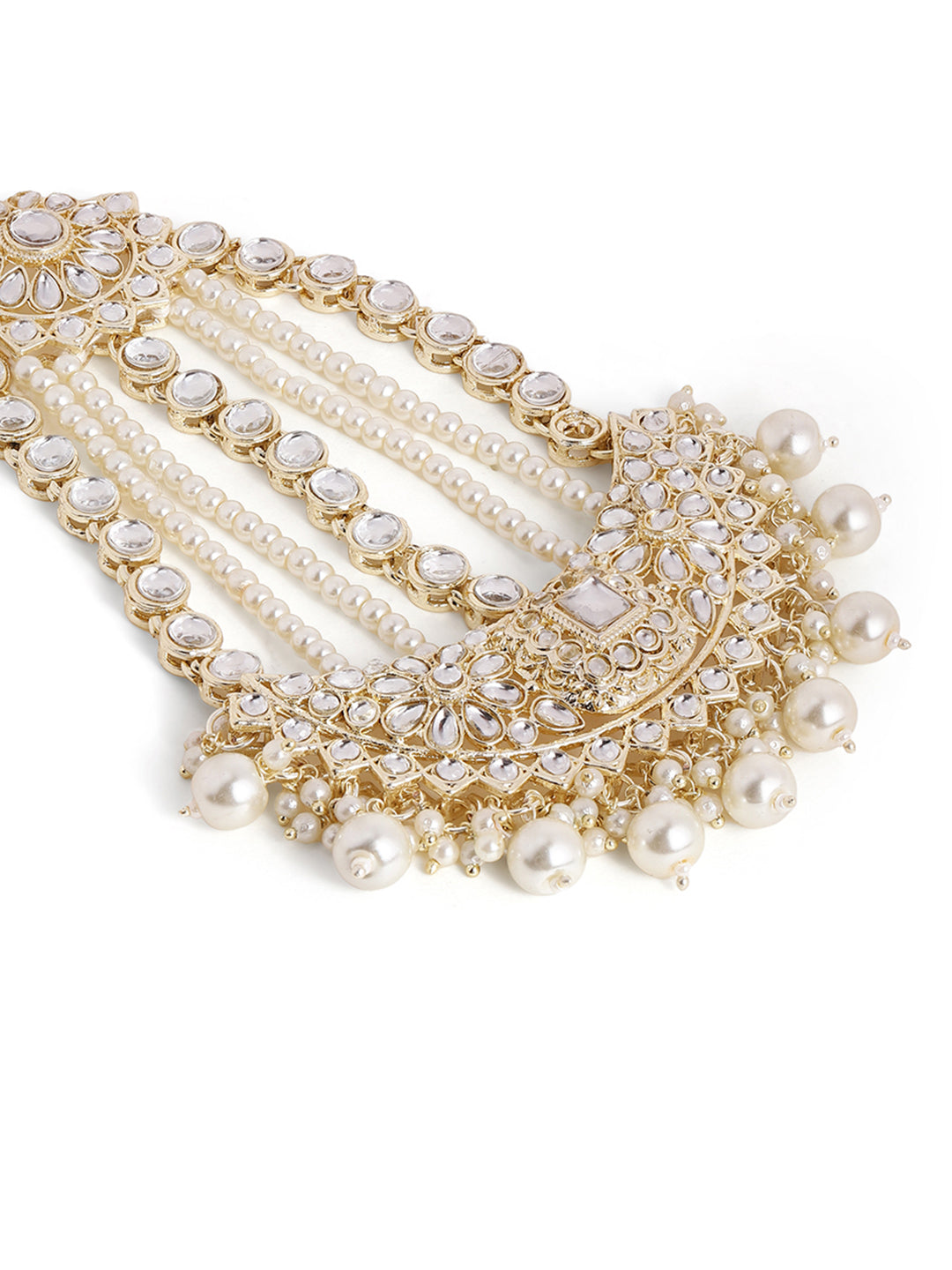 Priyaasi Gold Plated Kundan Chandbali Passa