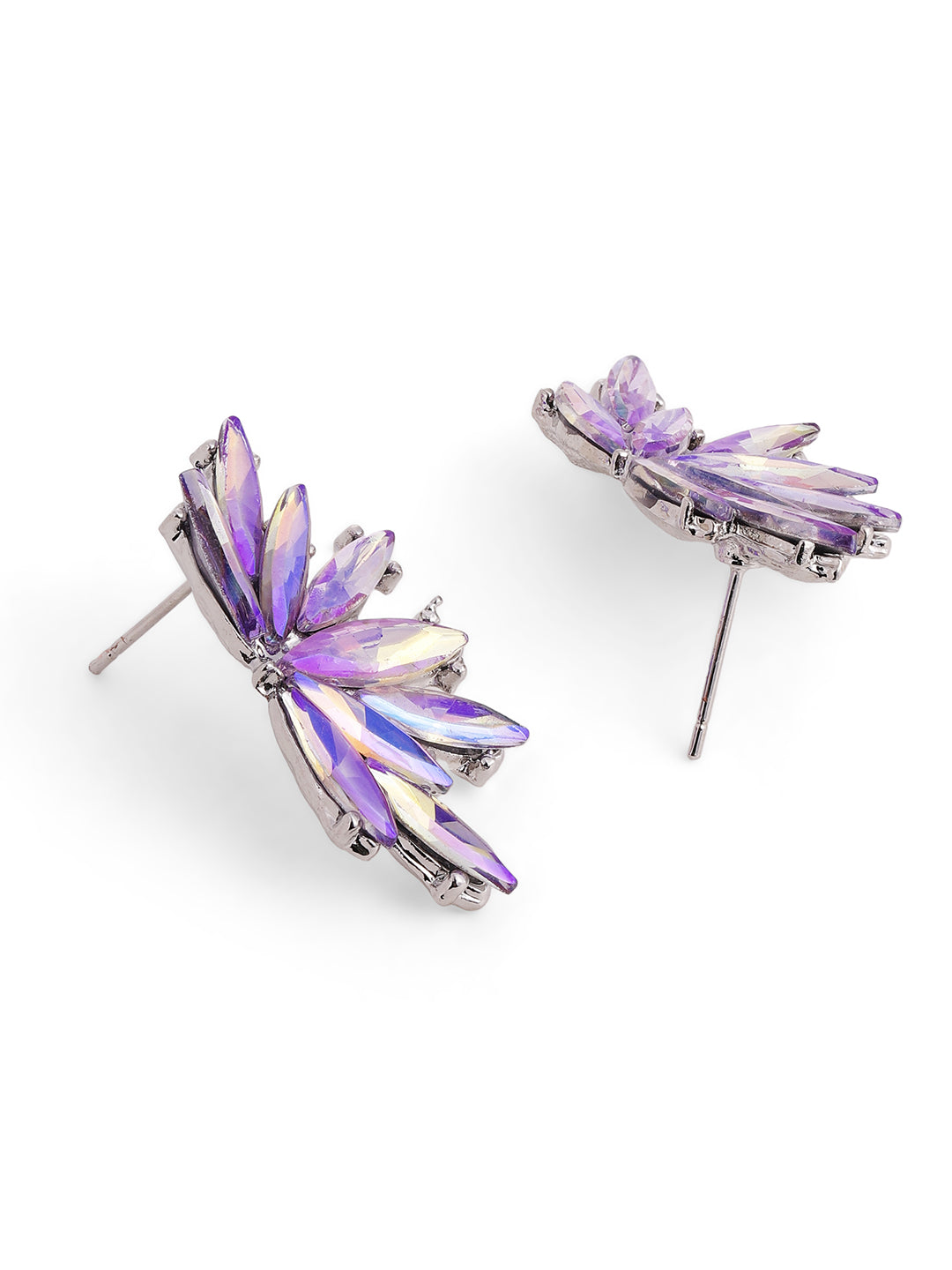 Priyaasi Silver Crystal Stud Earrings