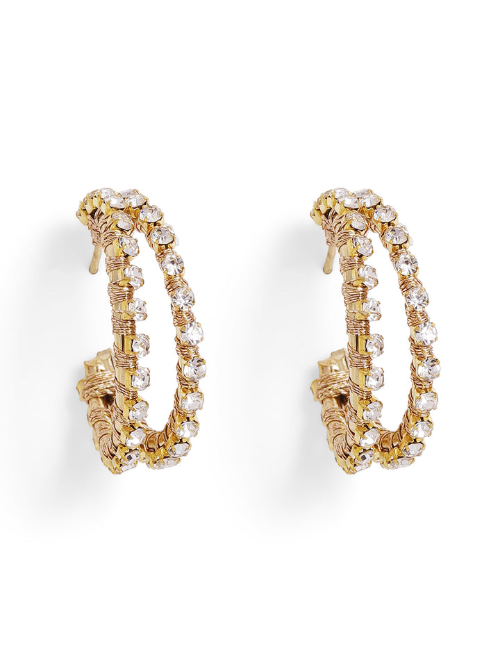 Priyaasi Gold Plated Brass-solid Stud Earrings