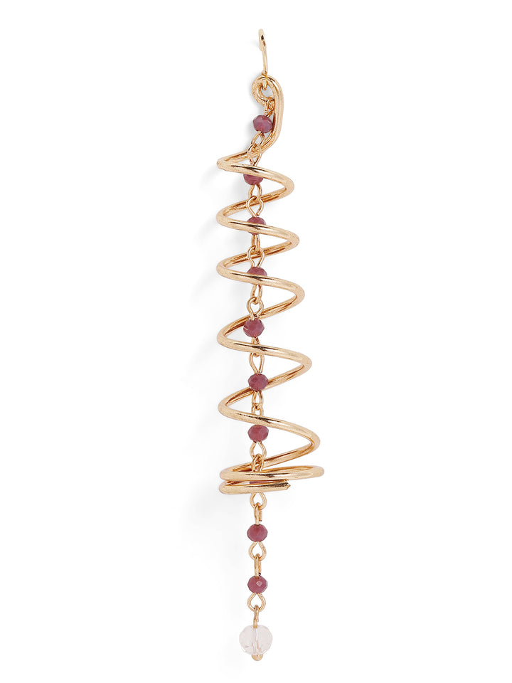 Priyaasi Gold Plated Brass-solid Dangle Earrings