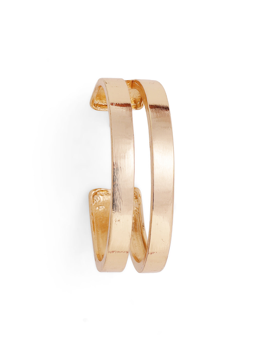Priyaasi Gold Plated Brass-solid Hoops Earrings