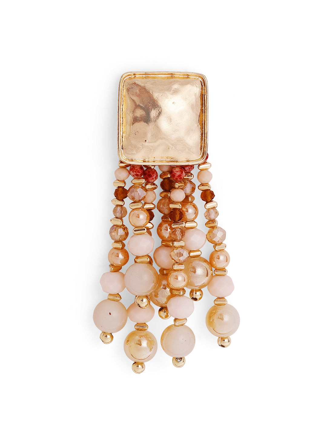 Priyaasi Gold Plated Beaded Drop Earrings
