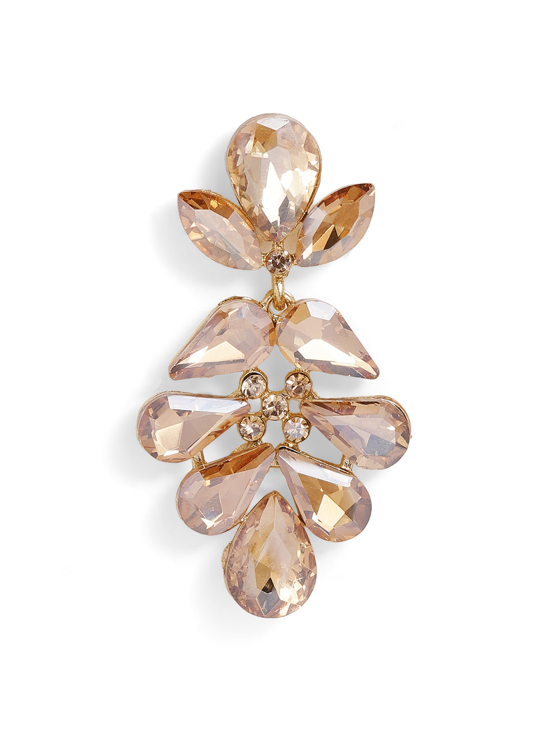 Priyaasi Gold Plated Crystal Drop Earrings