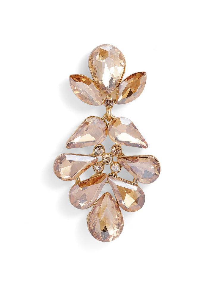 Priyaasi Gold Plated Crystal Drop Earrings