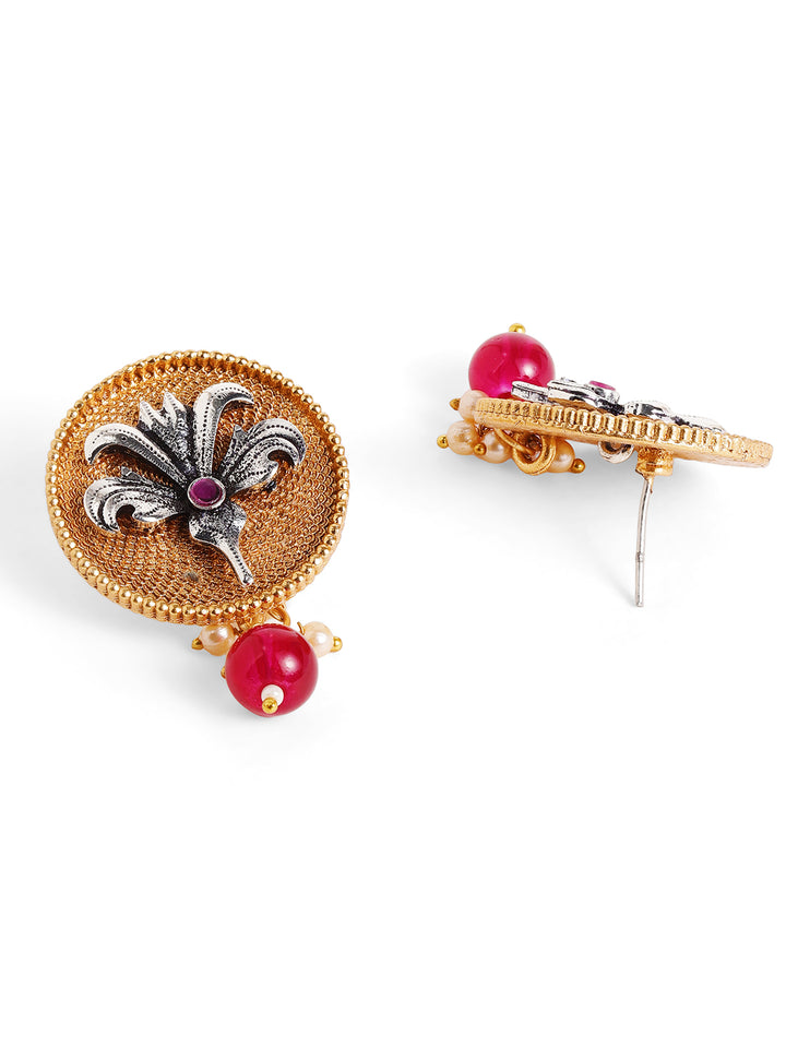 Priyaasi Gold Plated Kundan Stud Earrings
