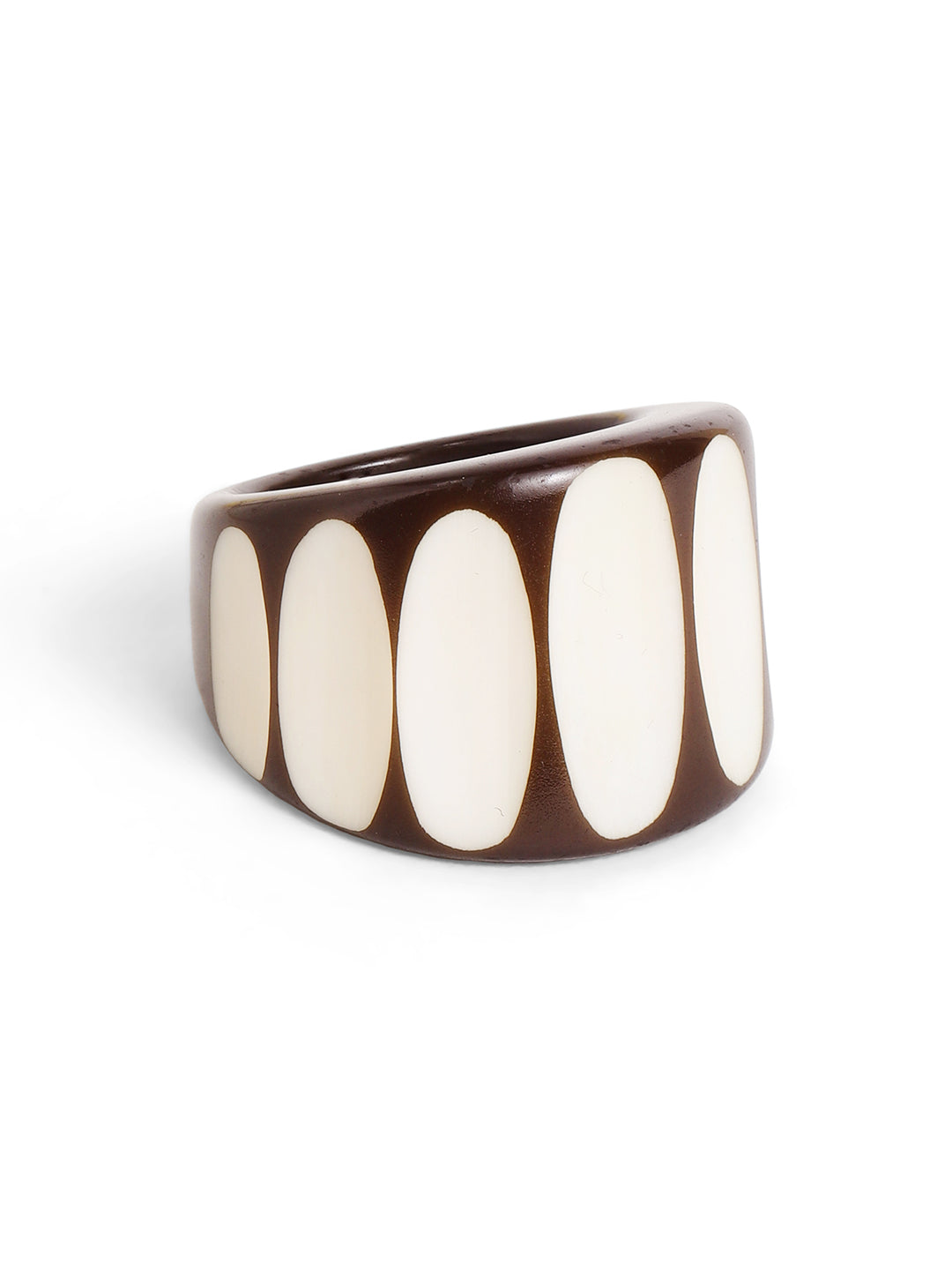 Priyaasi Black Floral Ring