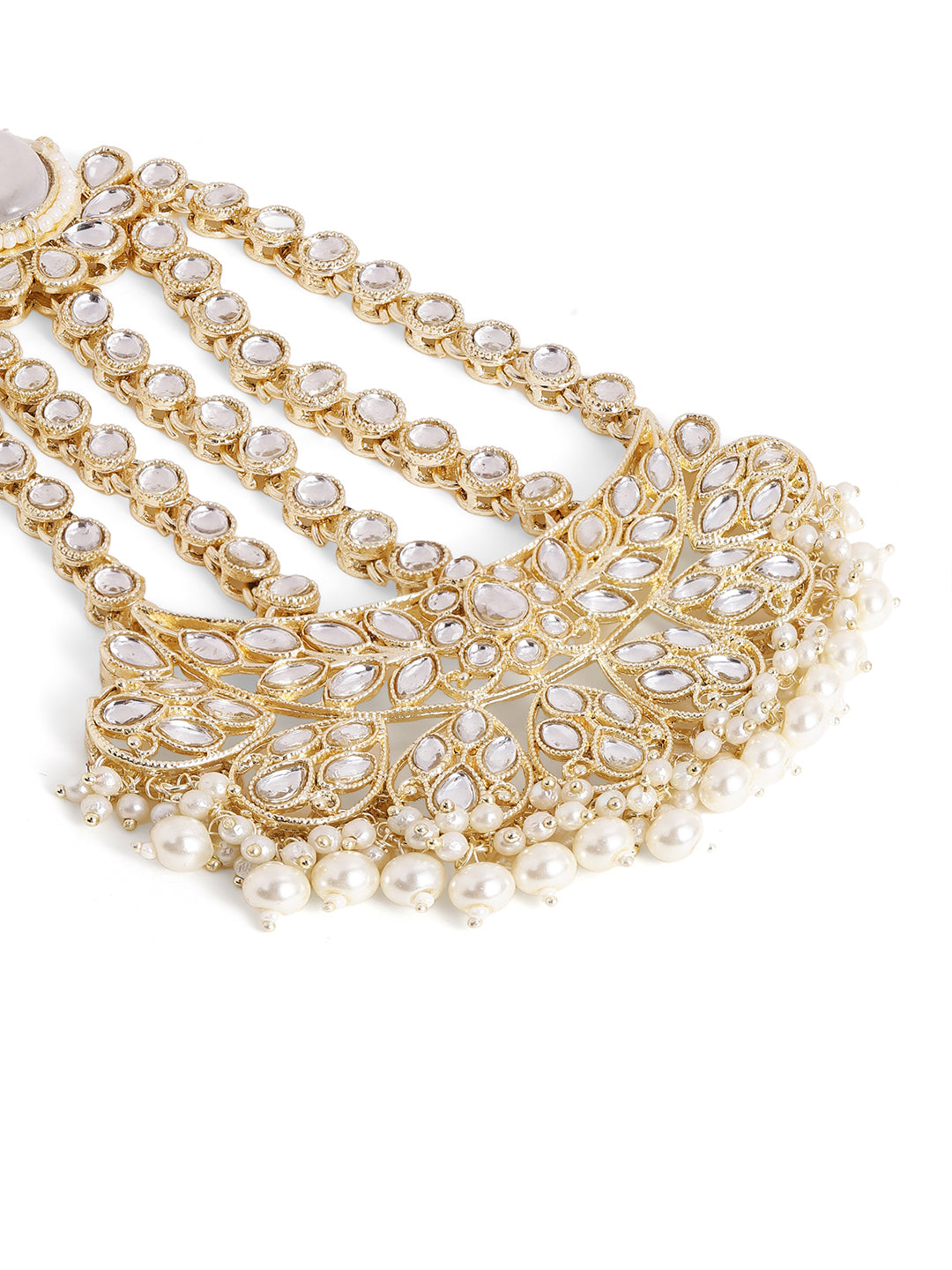 Priyaasi Gold Plated Kundan Chandbali Passa