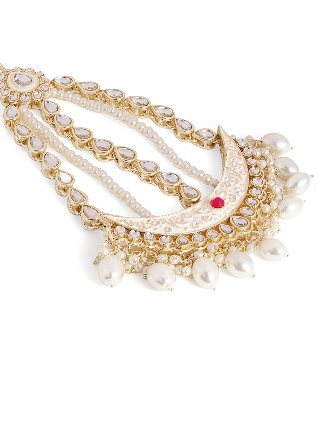 Priyaasi Gold Plated Kundan Chandbali Passa