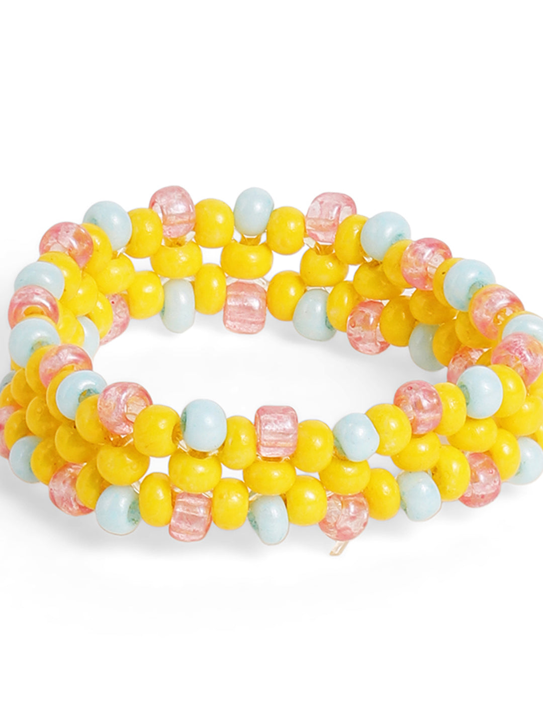 Priyaasi Yellow Beaded Ring