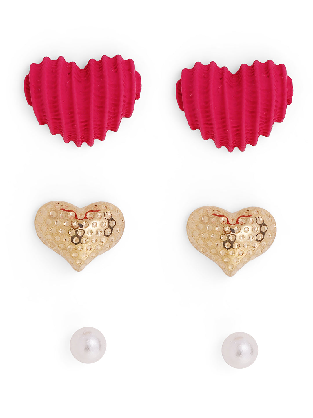 Priyaasi Heart-Shaped Stud Earrings